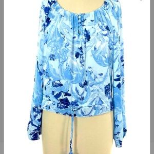 Navy Tassel Long-Sleeve Top